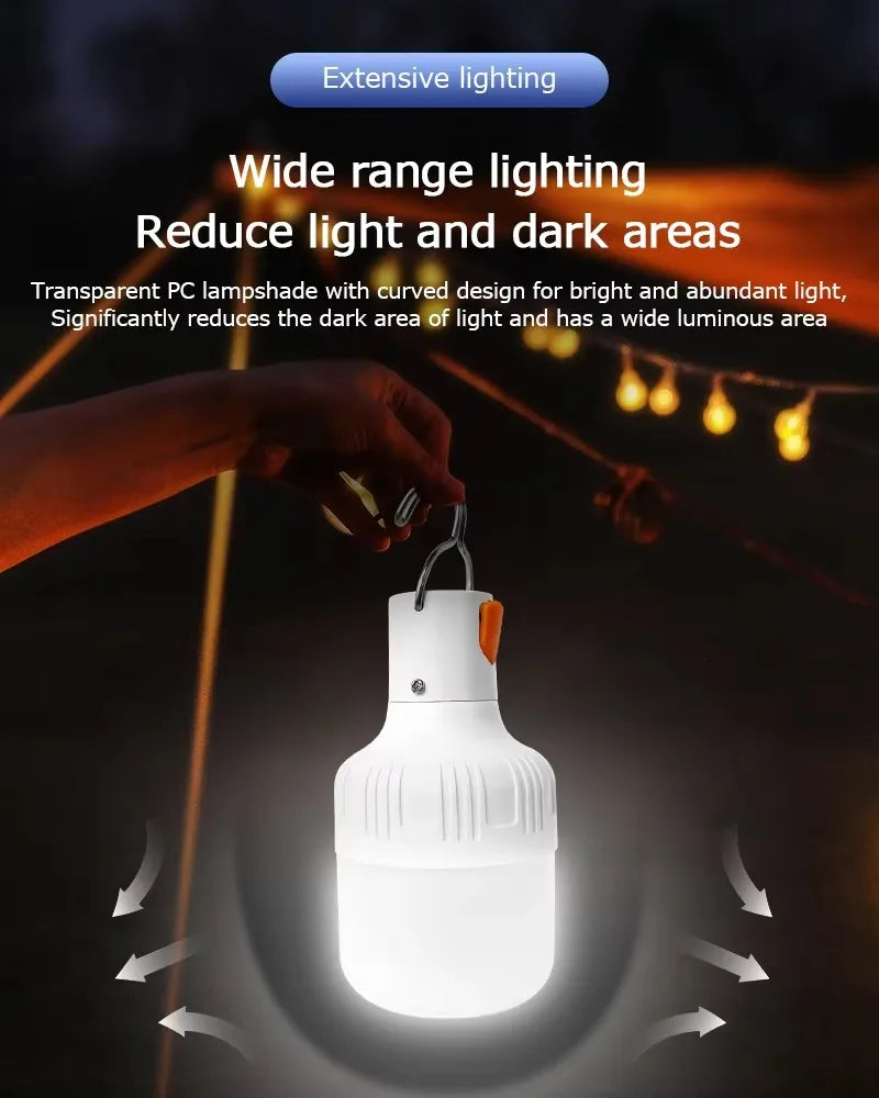 60W USB Rechargeable LED Lamp Bulb
