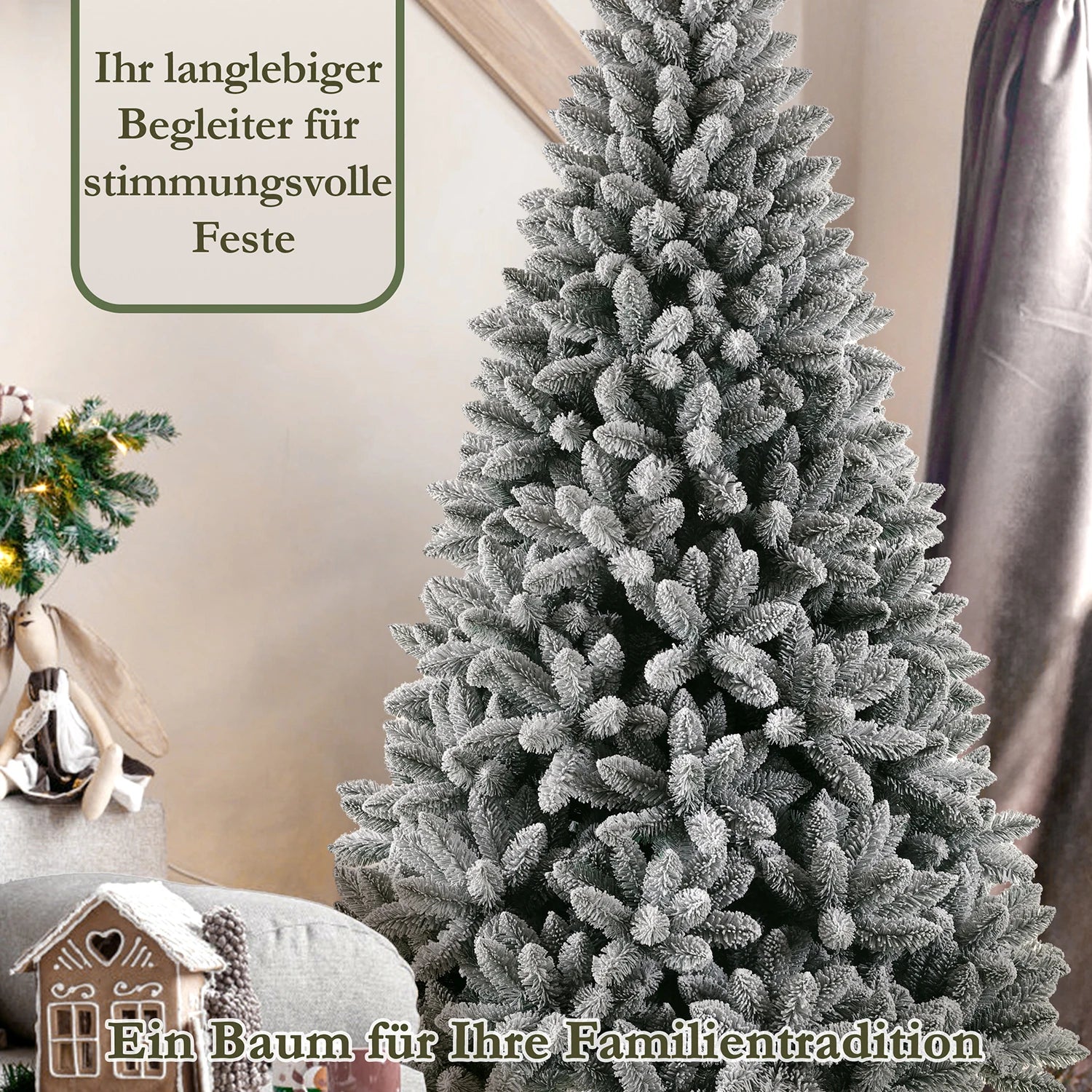 180cm White Snow Artificial Christmas Tree