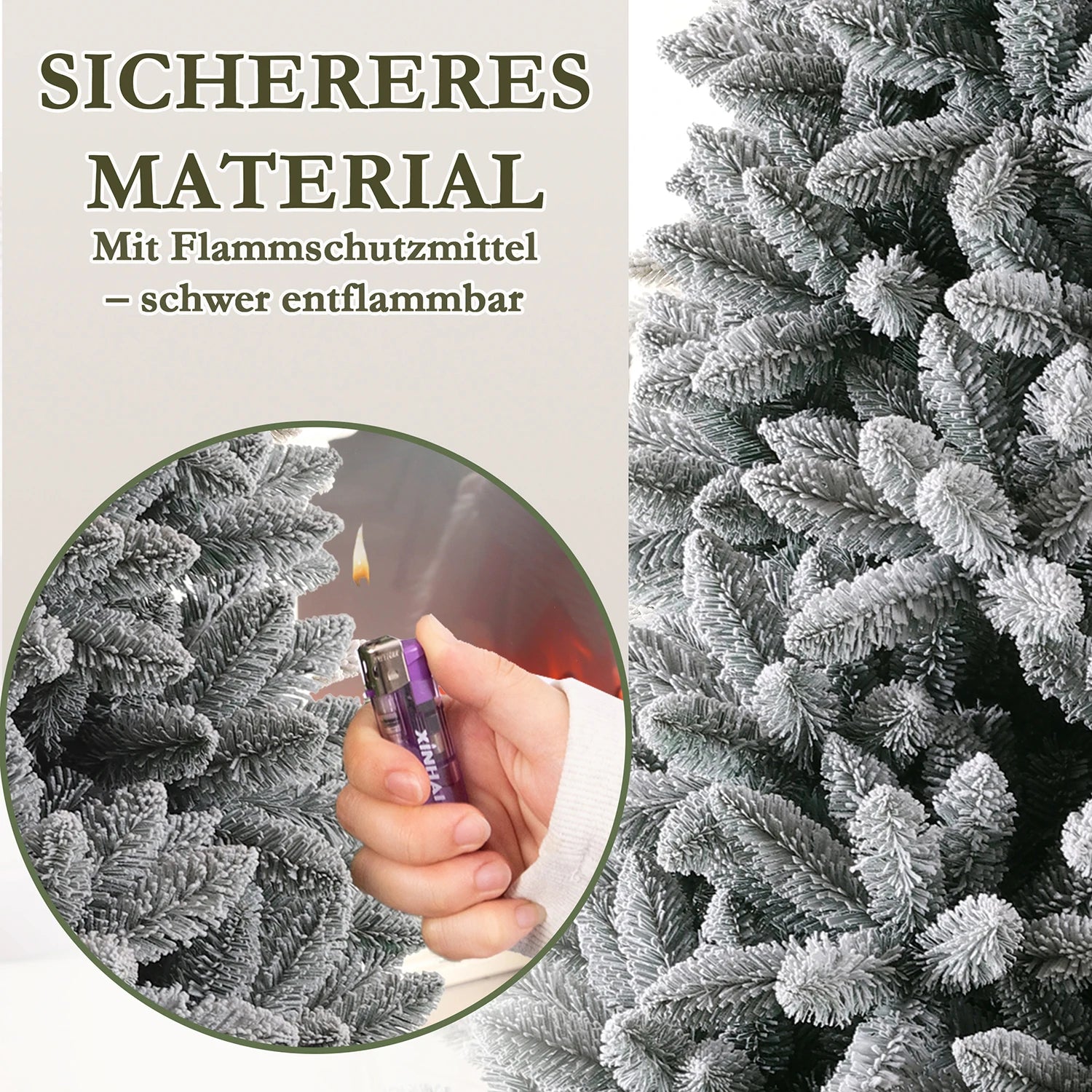 180cm White Snow Artificial Christmas Tree