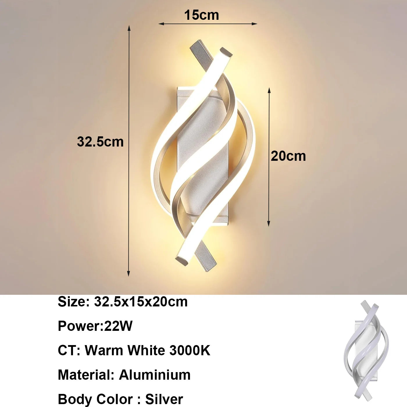 22W LED Wall Light