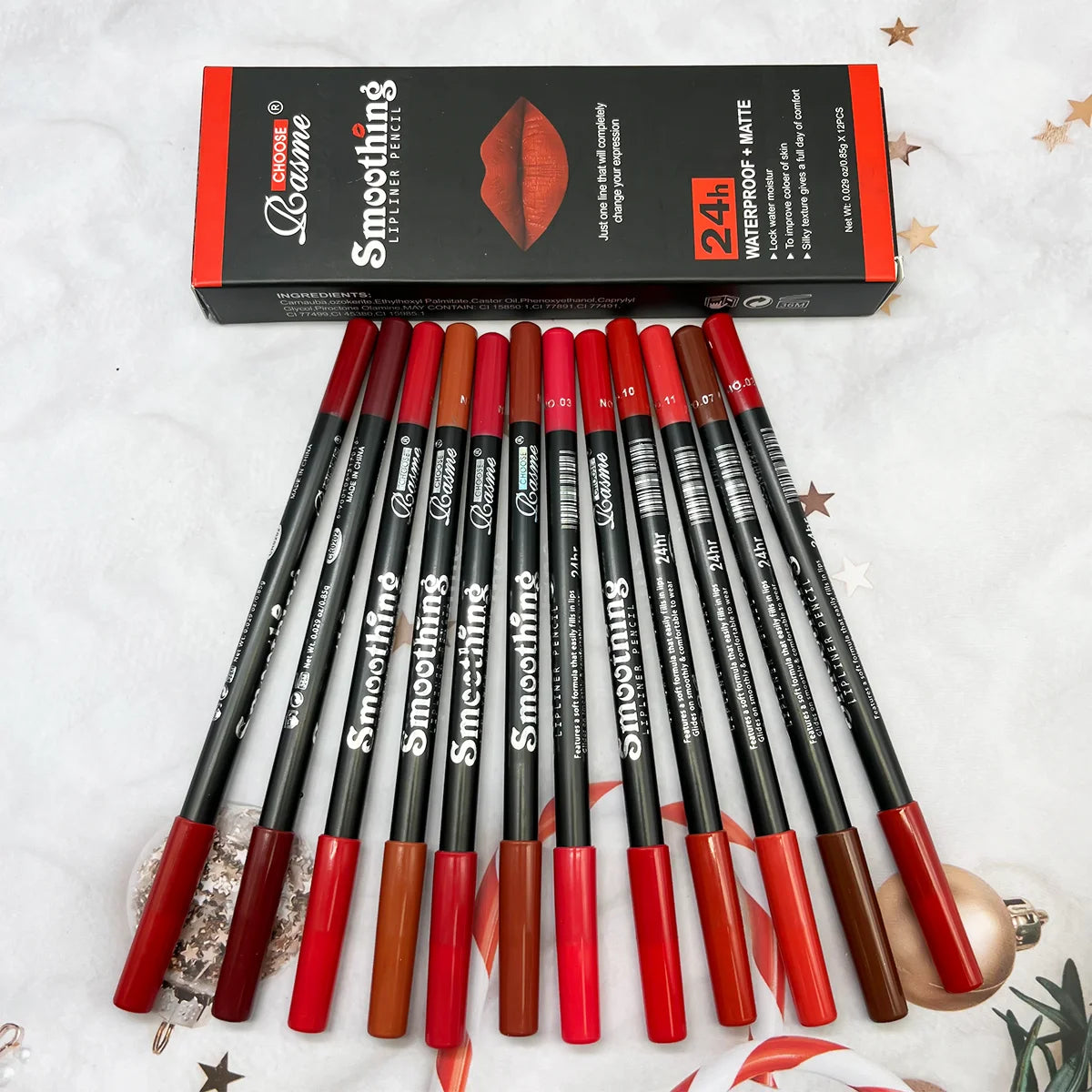 12 pcs Long-Lasting Lipstick Set