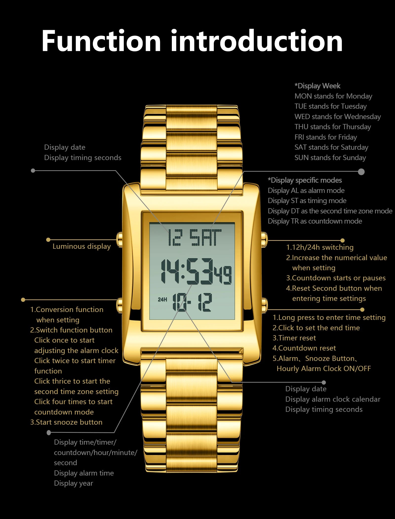 CAREKISO Original LED Men's Watch