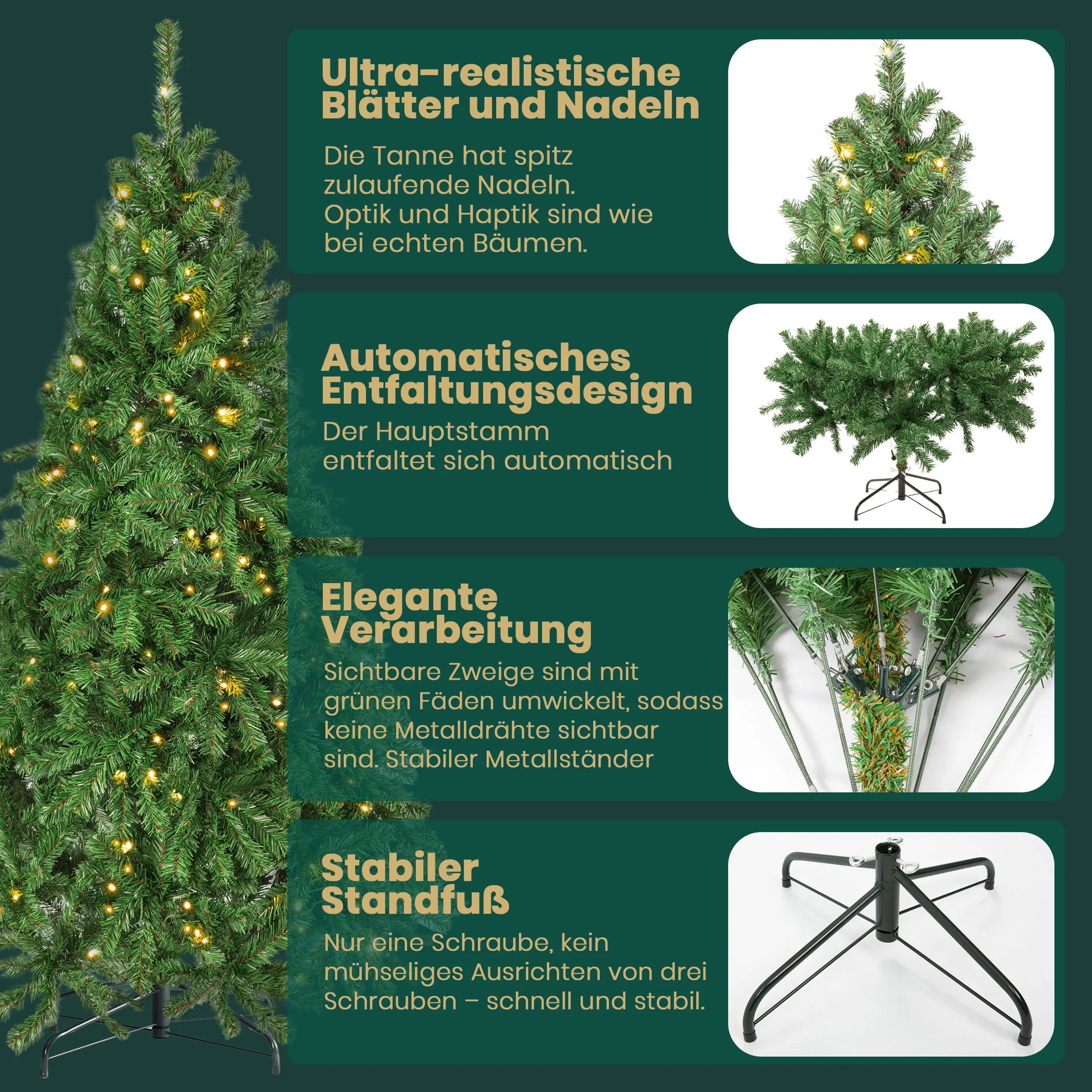 180/210/235CM Artificial Christmas Tree