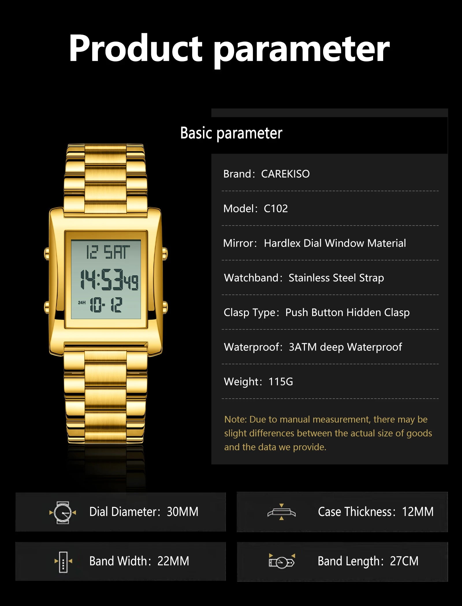 CAREKISO Original LED Men's Watch