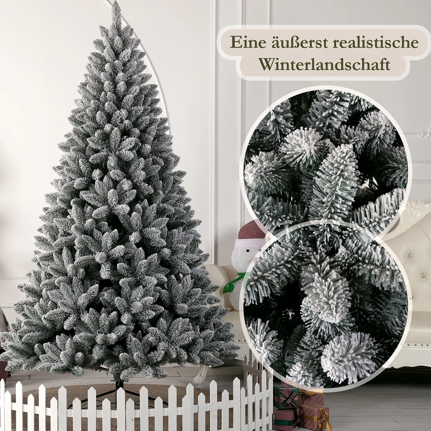 180cm White Snow Artificial Christmas Tree