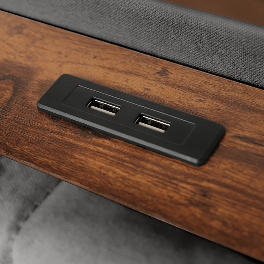 180x200 cm USB charging and lighting LED slaty bed