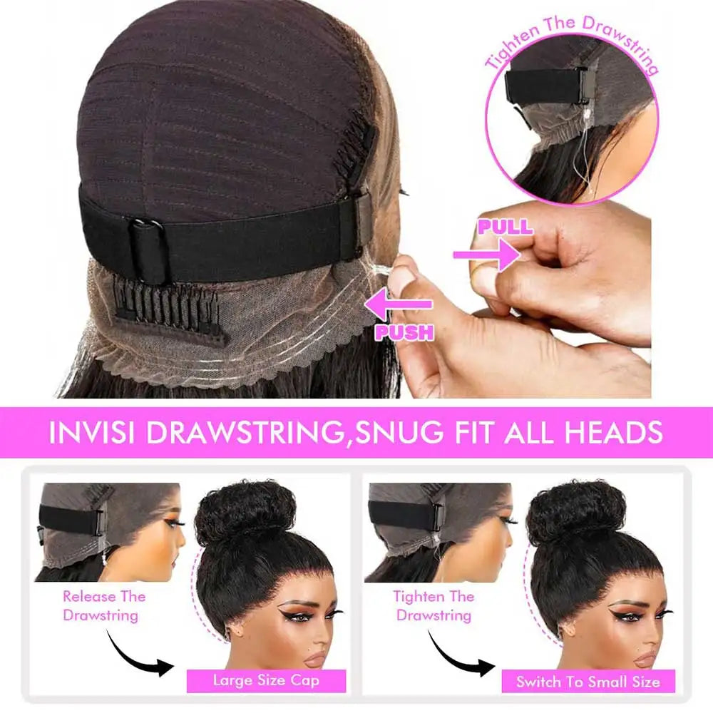 Invisible Strap 360 Full HD Lace Glueless Wig