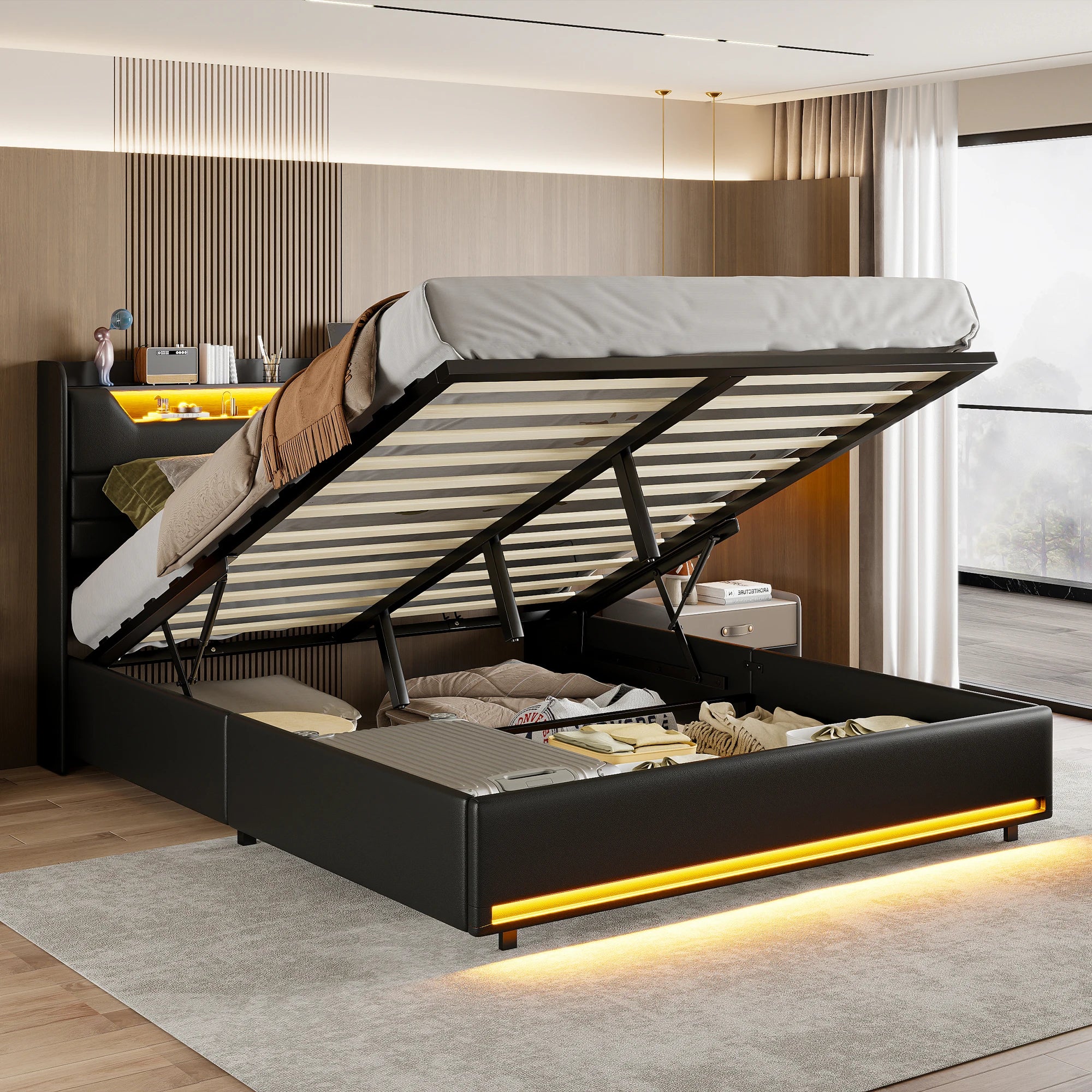 160 x 200 cm Hydraulic Double Bed