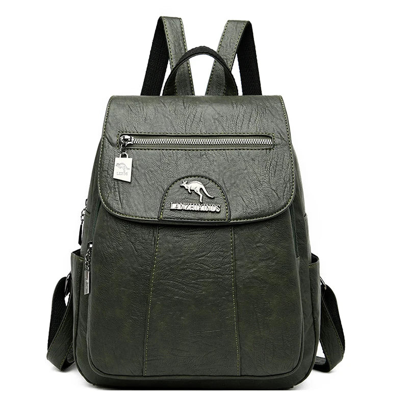 Women Soft Leather Backpacks