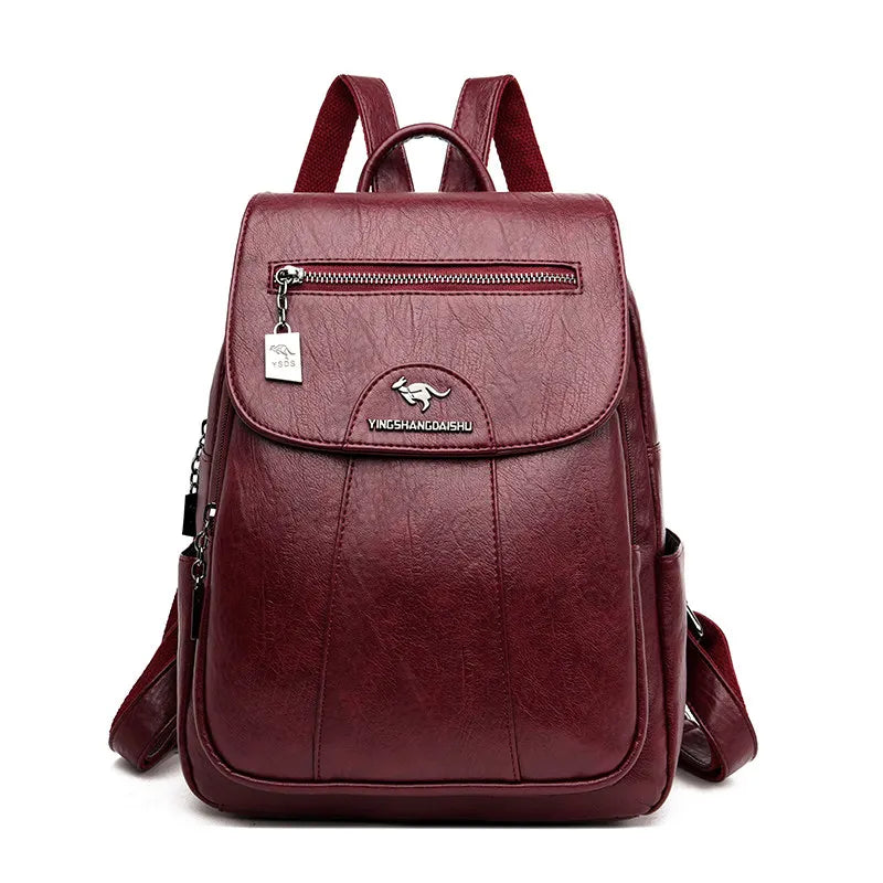 Women Soft Leather Backpacks