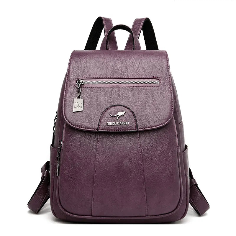 Women Soft Leather Backpacks