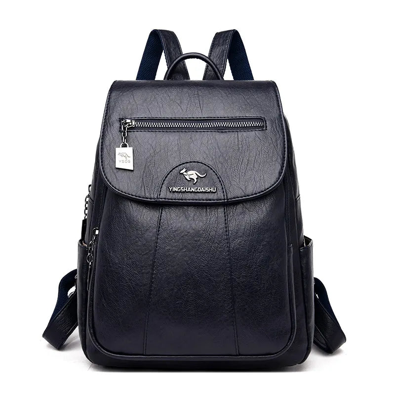 Women Soft Leather Backpacks