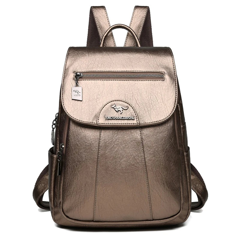 Women Soft Leather Backpacks