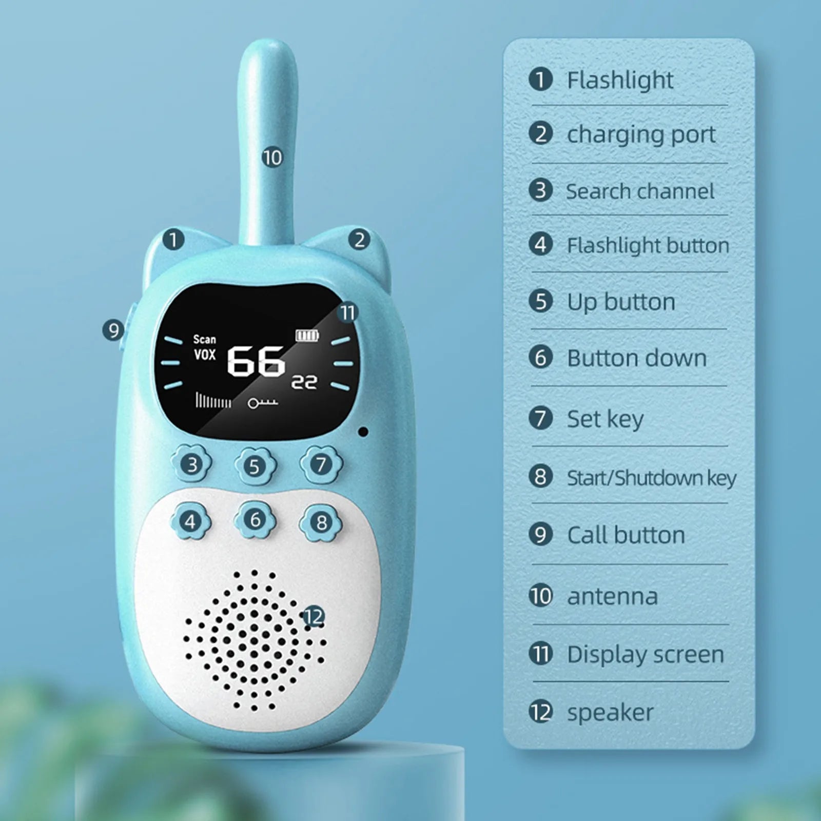 Kids Walkie Talkie 2PCS Set