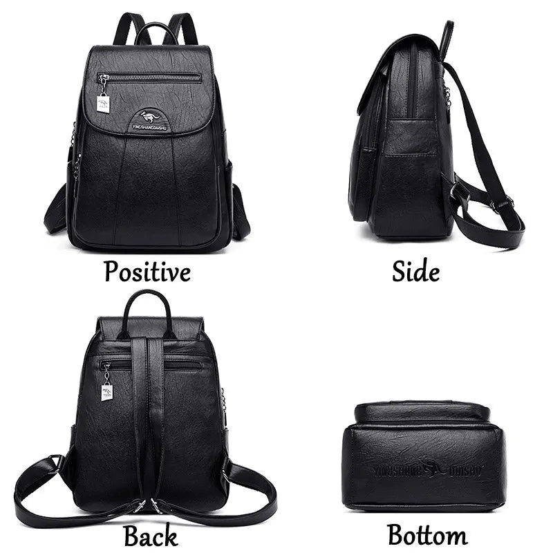 Women Soft Leather Backpacks
