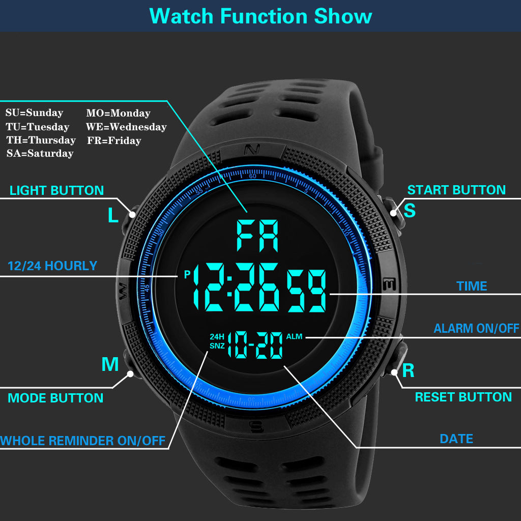 Men's Luxury Digital Sports Watch