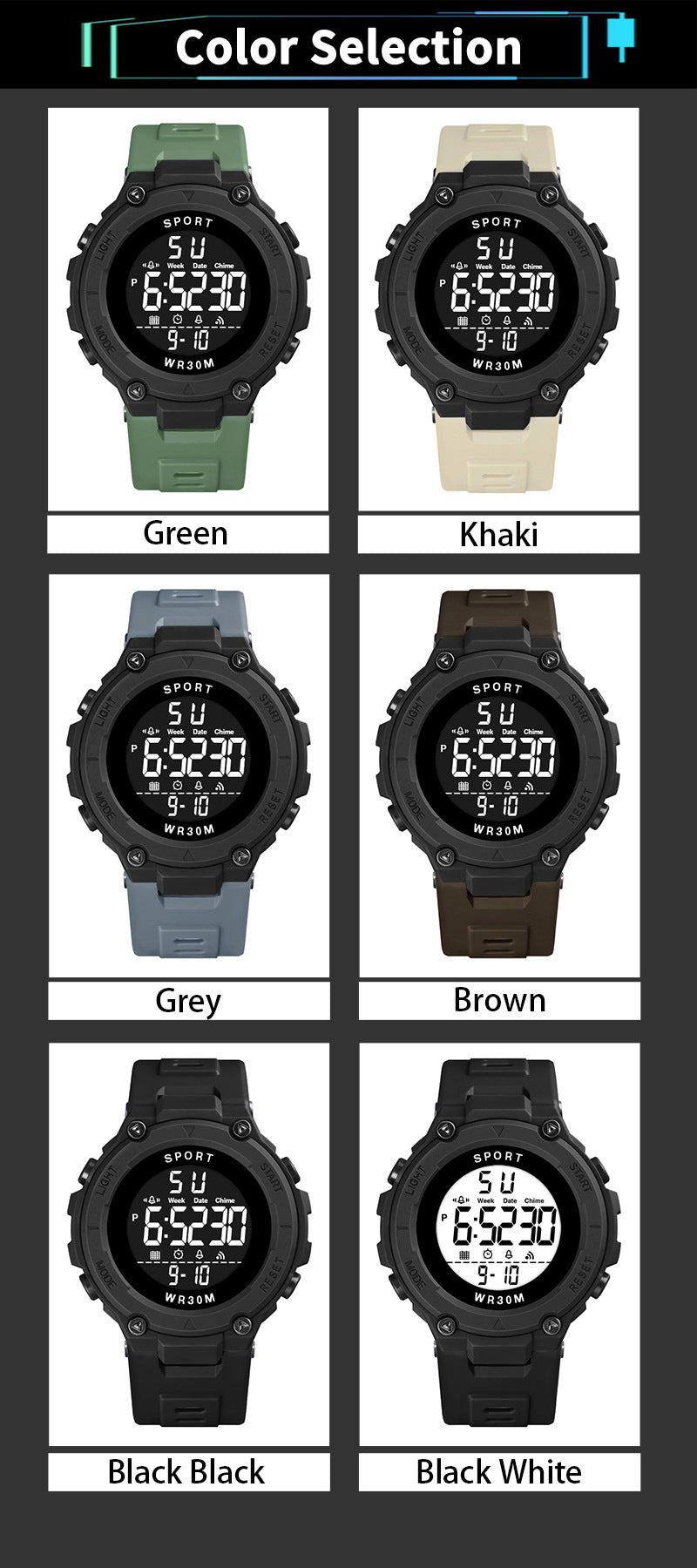 Men's Luxury Digital Sports Watch