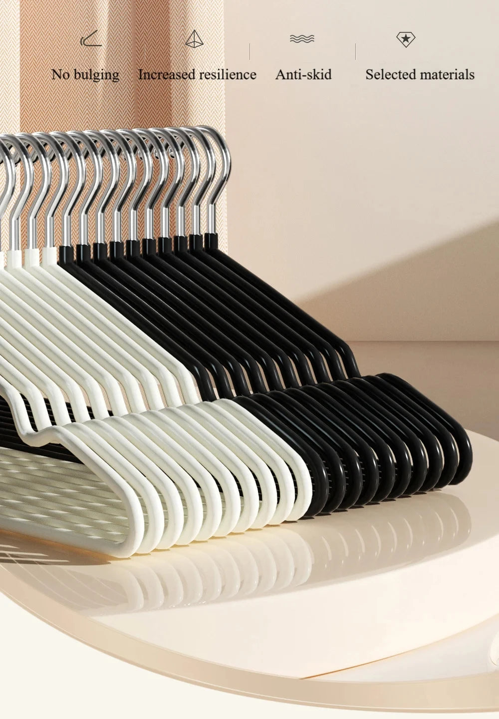 10pcs- Metal Traceless No-slip Clothes Hangers