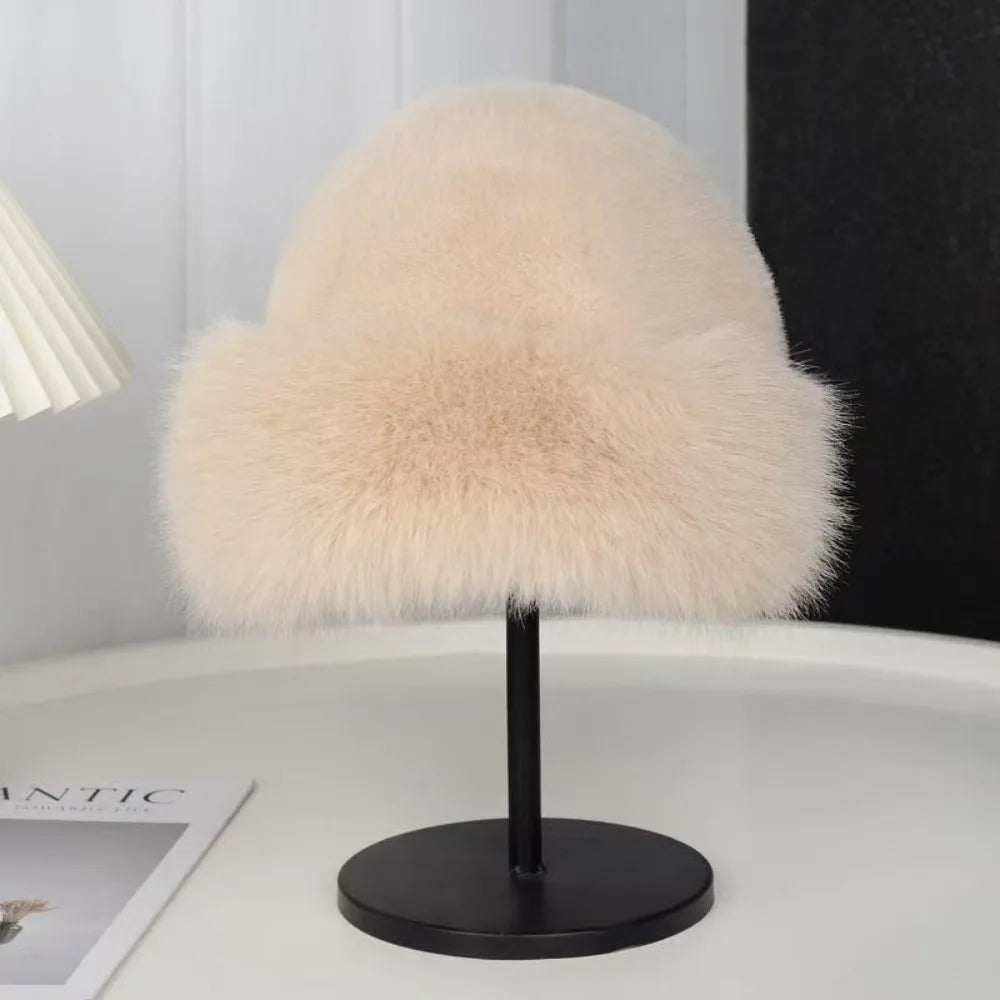 Women's Winter Fluffy Fur Bucket Hat