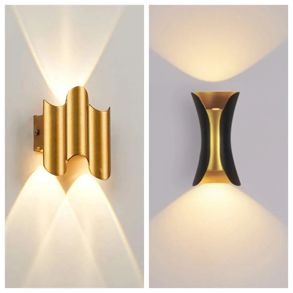 Aluminum Golden Body LED Wall Light