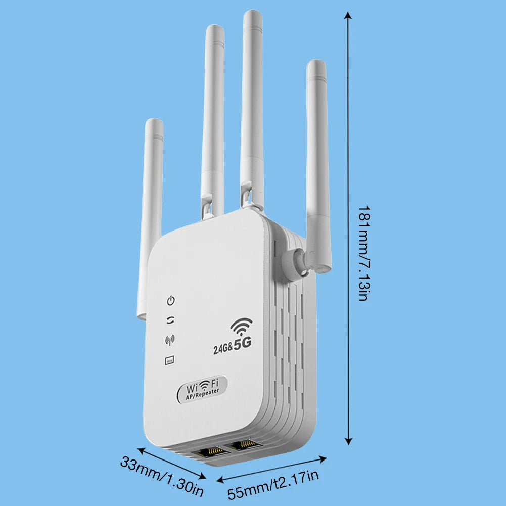 1200Mbps Dual Band WiFi Repeater
