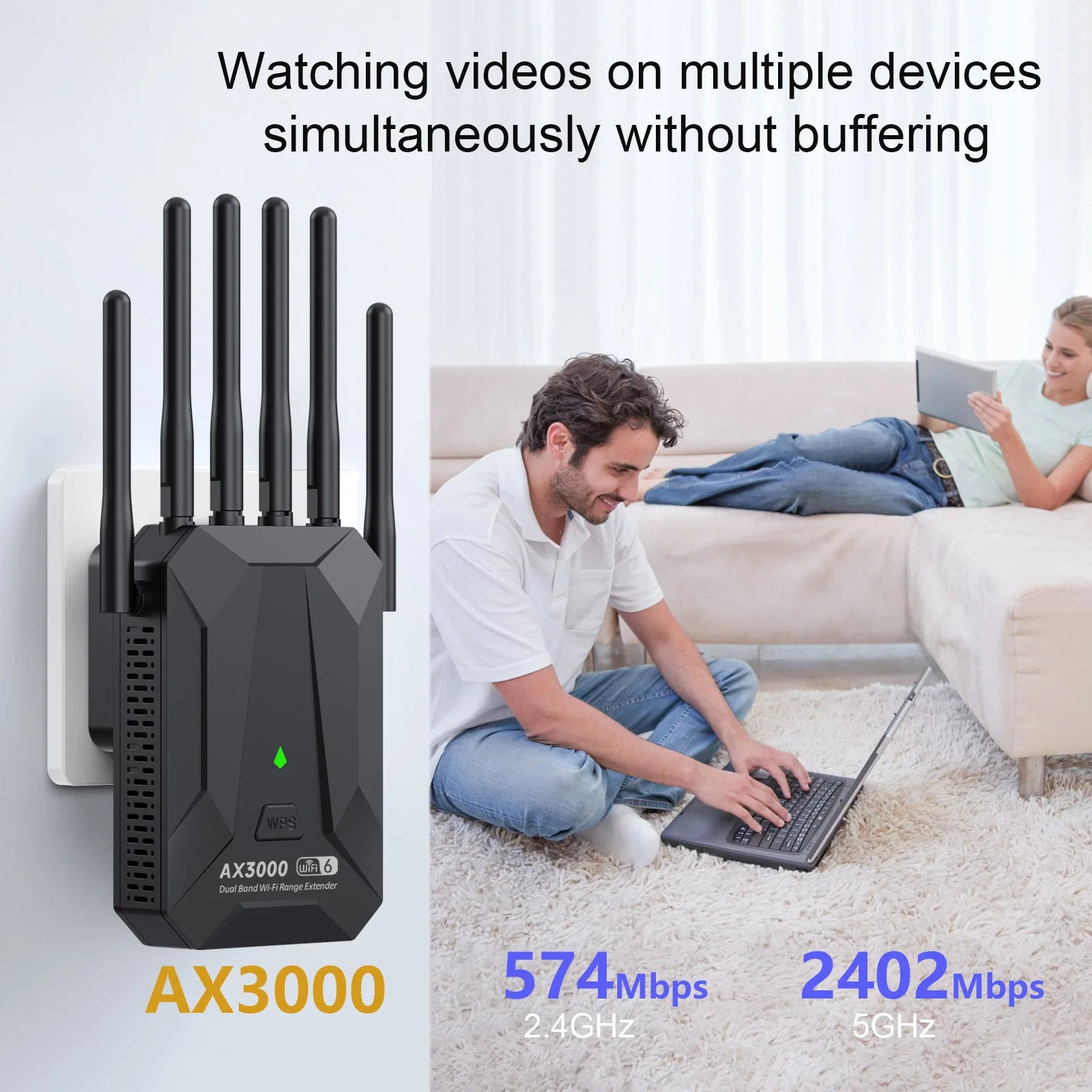 WiFi 6 (AX3000) Dual Band Wireless Repeater