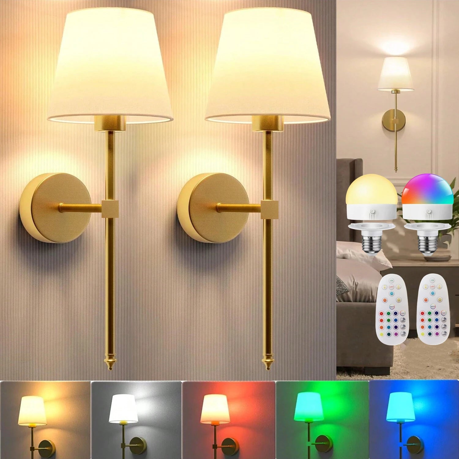New Wireless battery powered wall lamp
