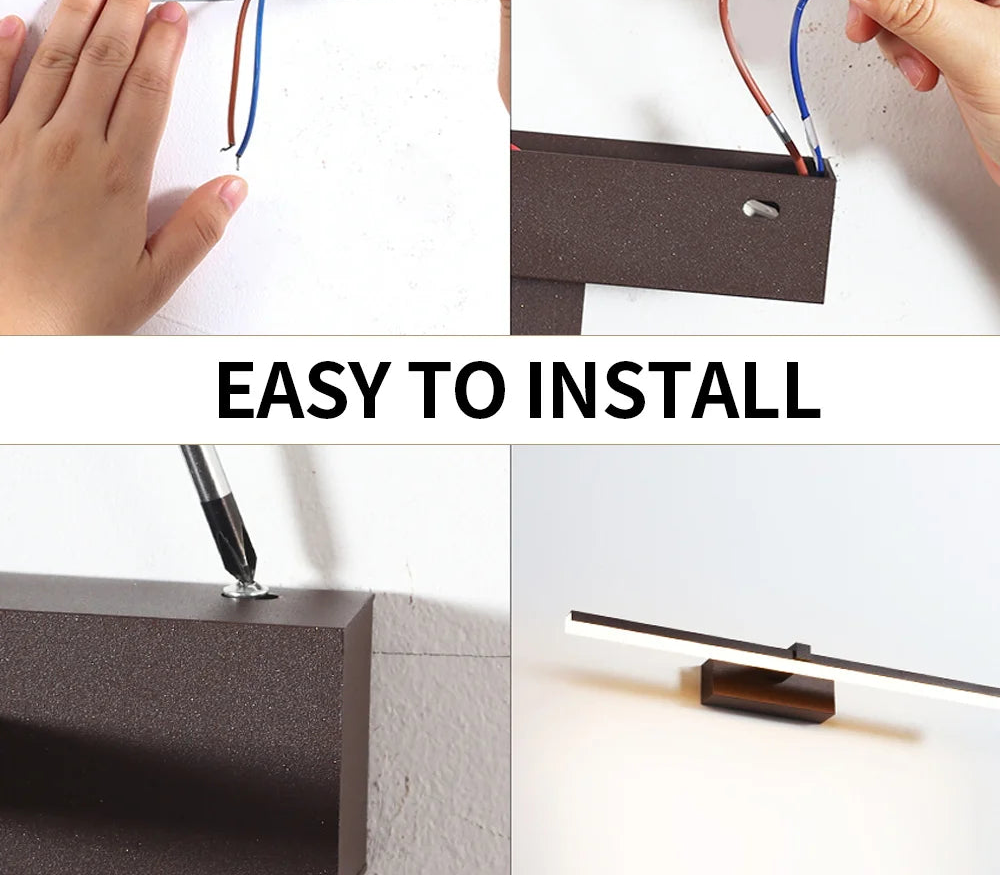 40cm 51cm Bedroom Mirror Led Wall Light