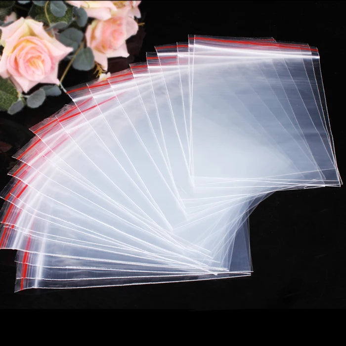 100 Pcs/Pack Small Zip Lock Plastic Bags