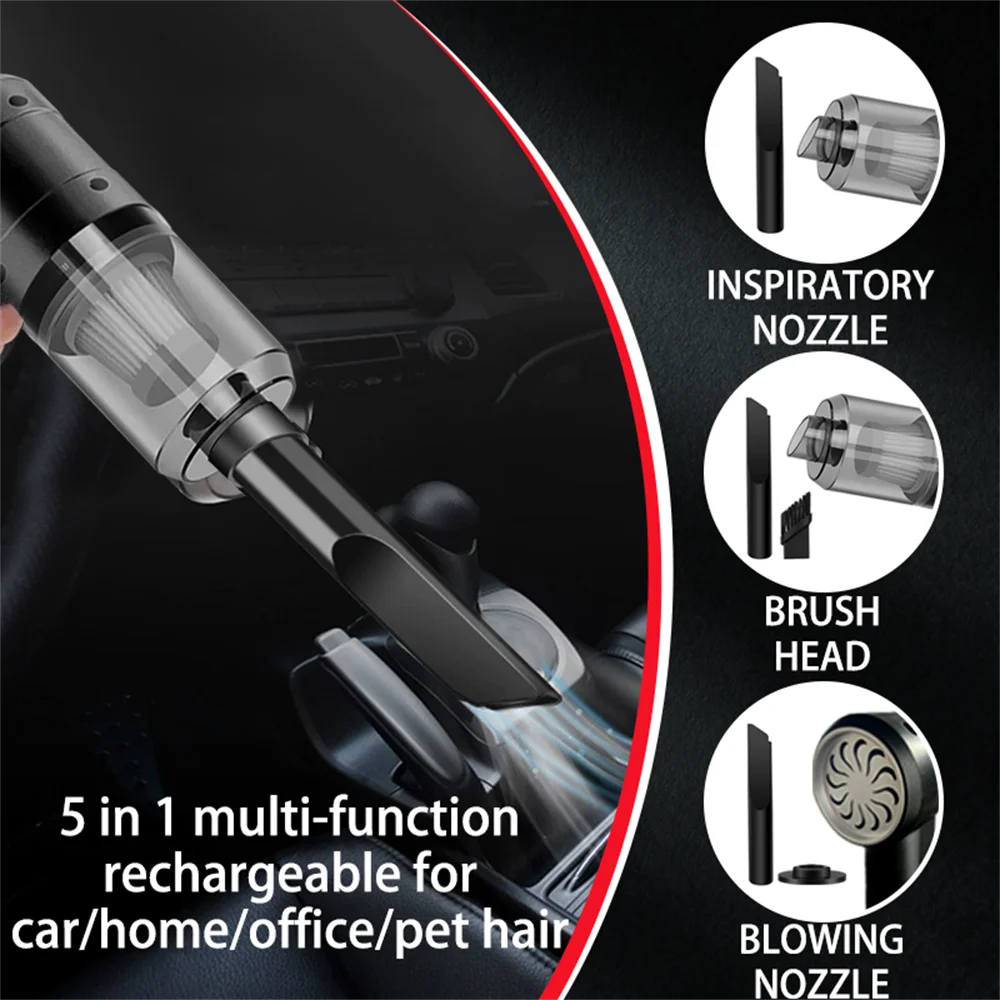 Ultra-Portable Handheld Car Vacuum & Multi-Purpose Pump/Blower