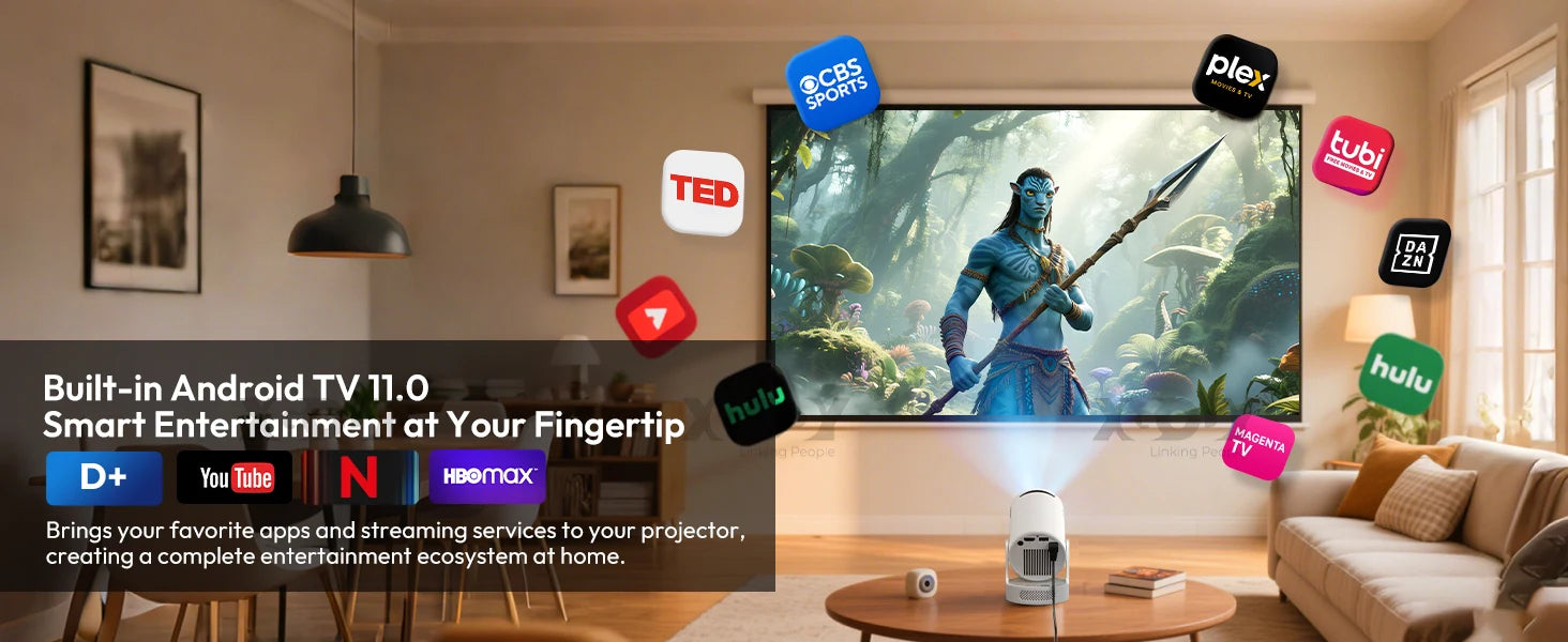 XGODY 4K/1080P LED Projector