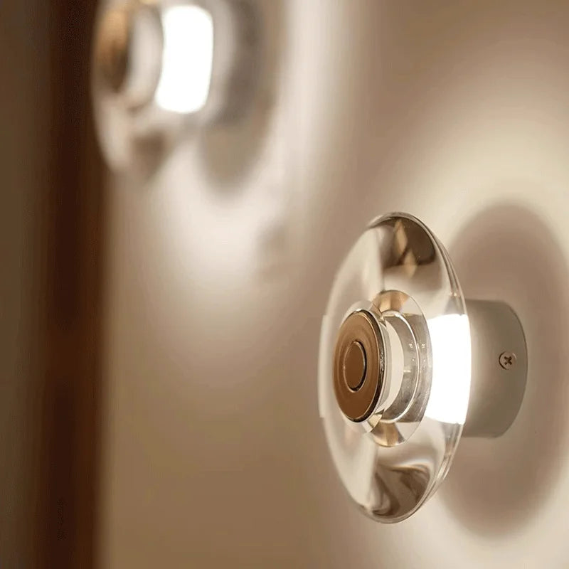 New Modern Round Crystal Bedside Lamp