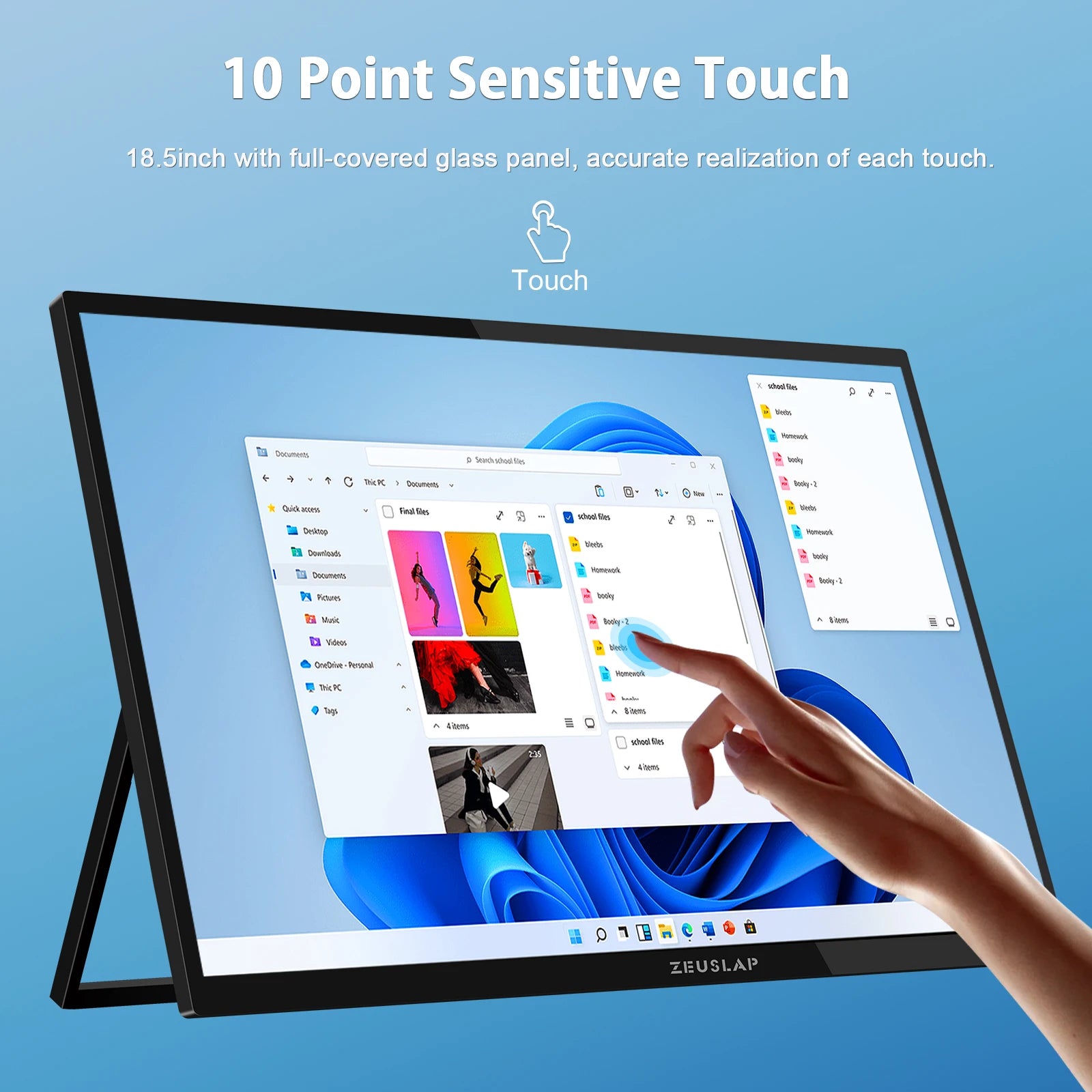 ZEUSLAP 18.5" Touch Screen Portable Monitor