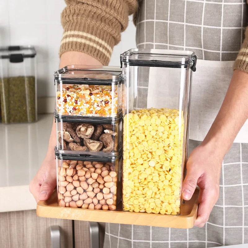 5-Piece Transparent Airtight Food Storage Jar Set