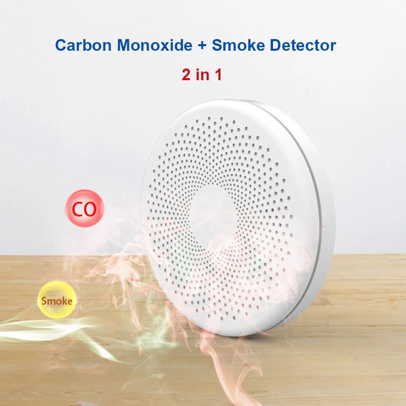 2 in 1 Version WiFi Tuya Smart Co & Smoke Detector