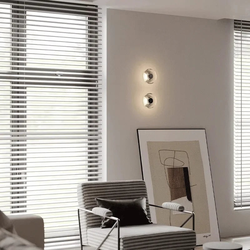 New Modern Round Crystal Bedside Lamp