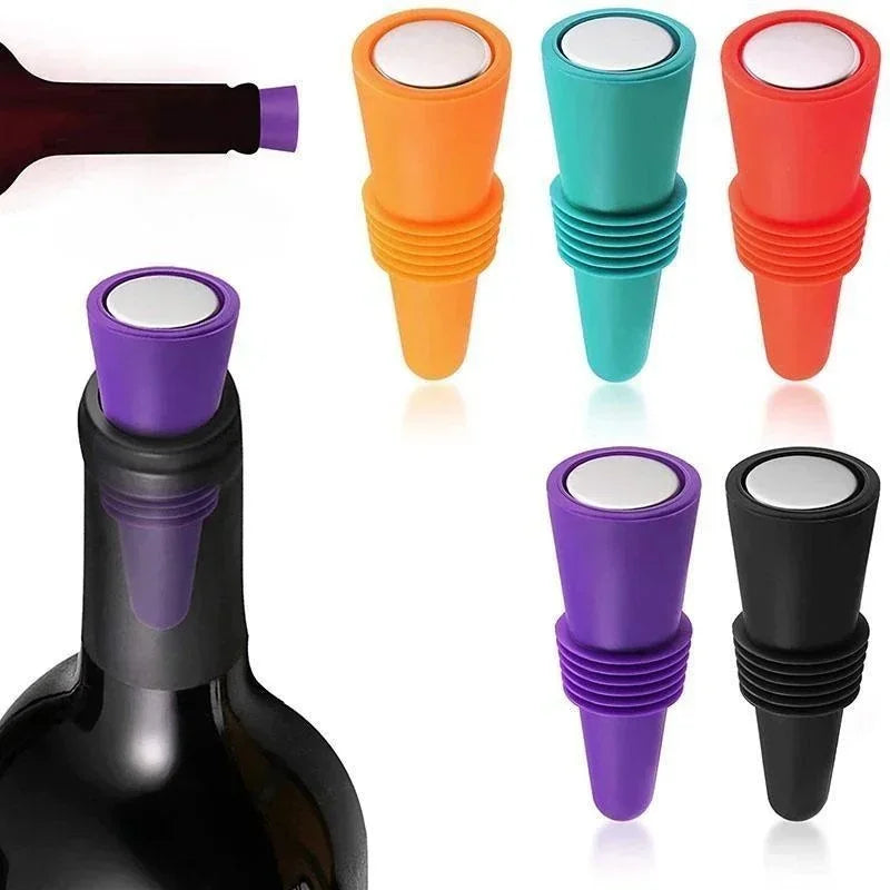 1PC Silicone Wine Beverage Bottle Cap Set