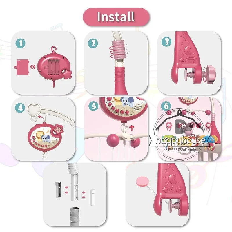 Musical Baby Crib Mobile with Projection