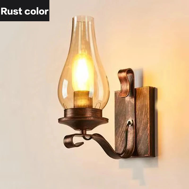 New Retro Industrial Iron Wall Lamp