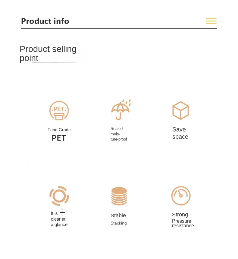 5-Piece Transparent Airtight Food Storage Jar Set