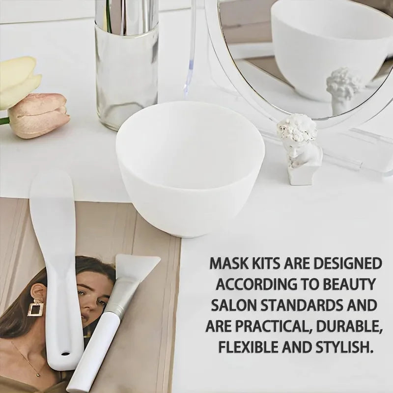 Silicone Face Mask Mixing Bowl Set