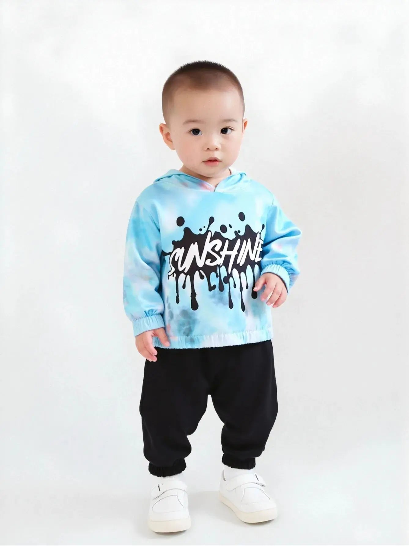 2-Piece Baby Boys Tie-Dye Hooded Set