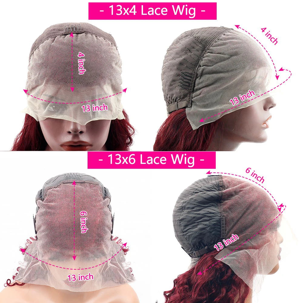 99J Burgundy Body Wave Lace Front Wig