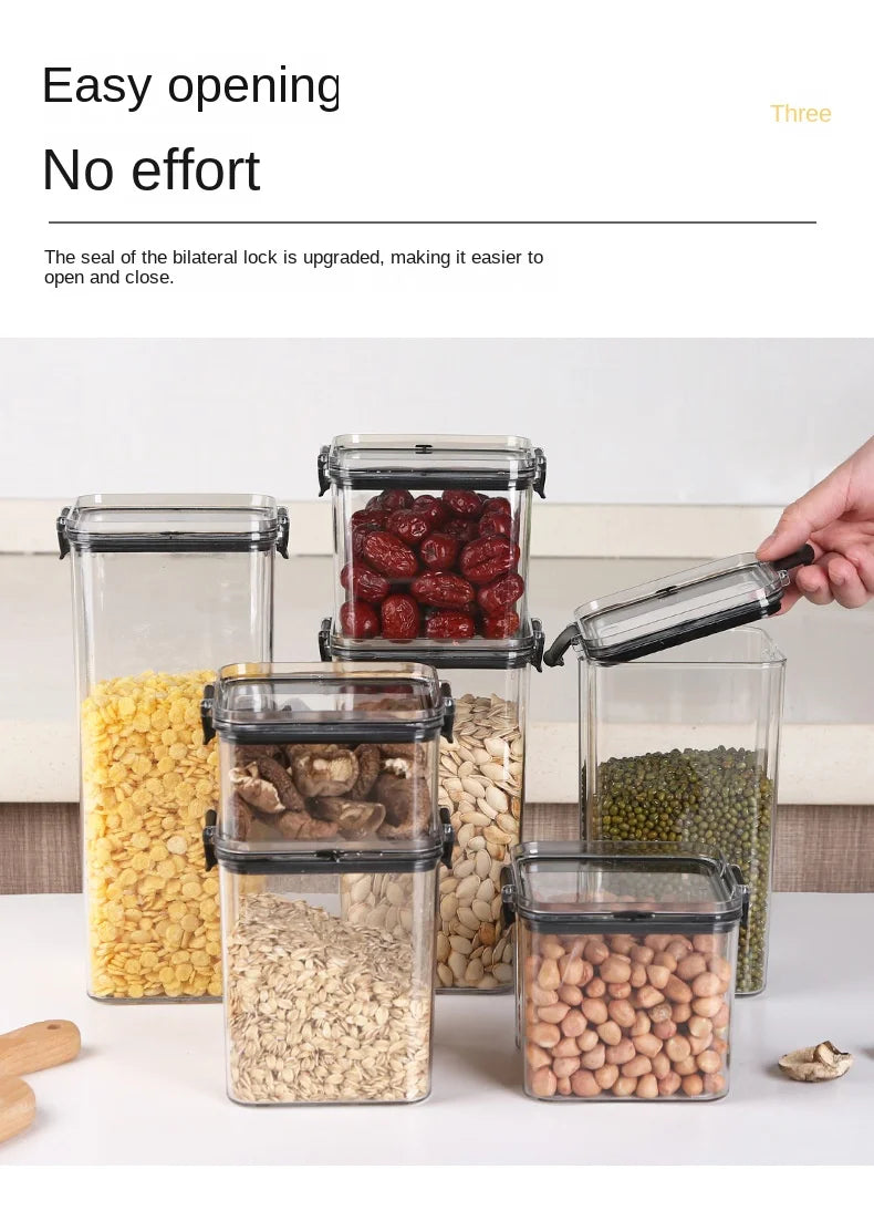 5-Piece Transparent Airtight Food Storage Jar Set