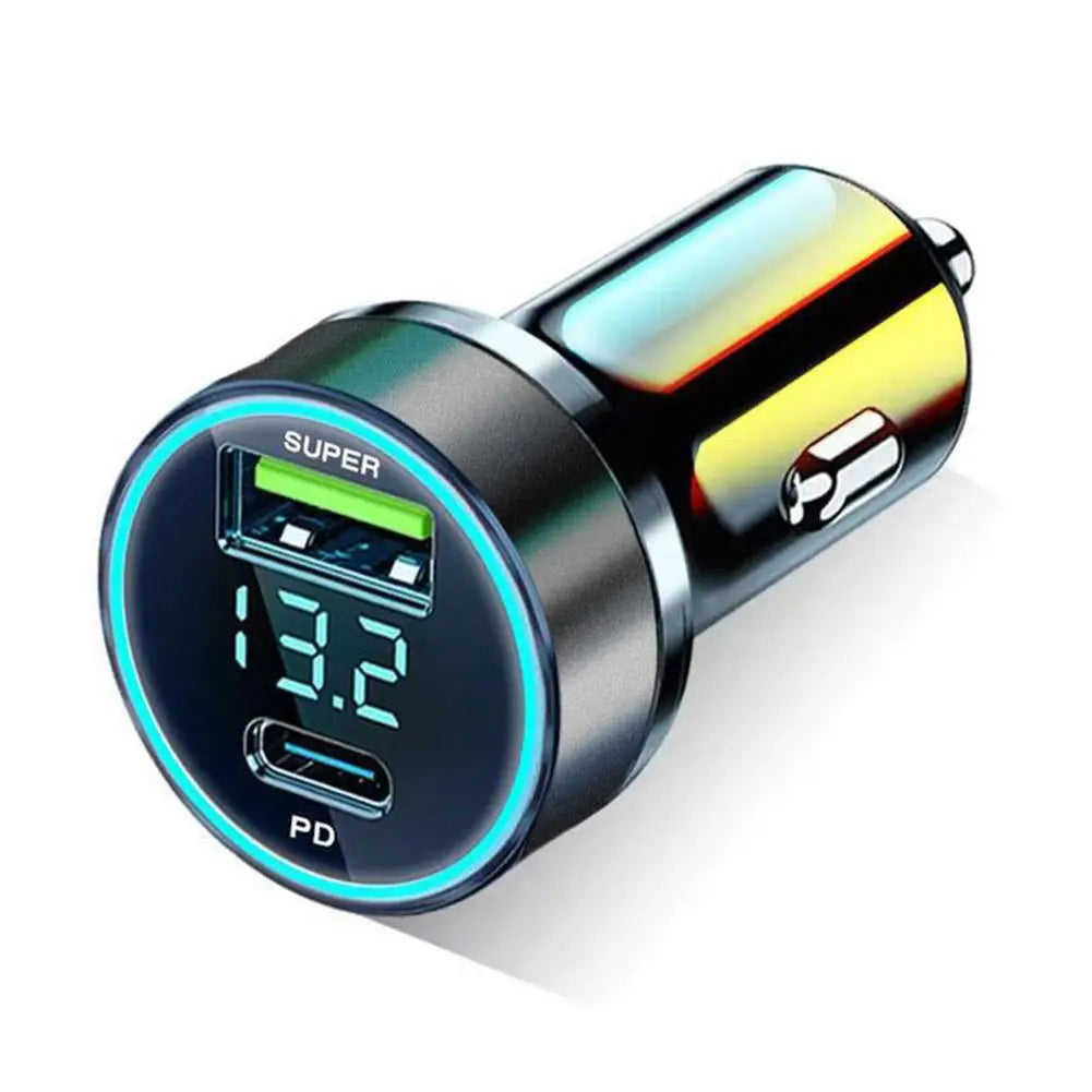 120W USB Car Charger Type C Fast Charging