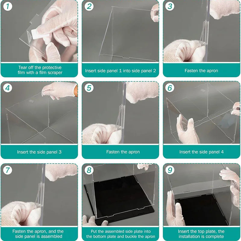 18 Sizes Clear Acrylic Display Case Dustproof Toy