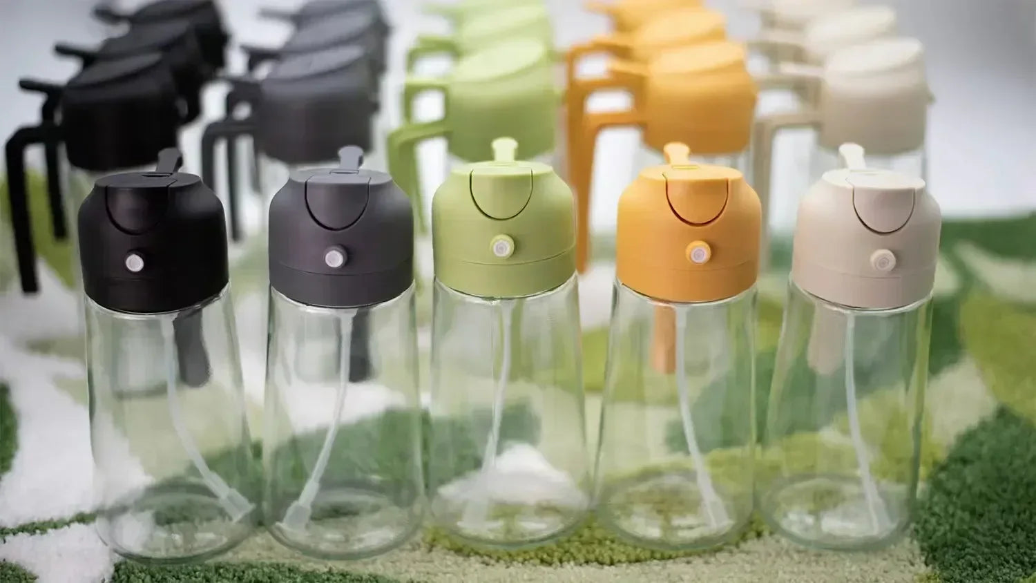 2-in-1 Light-Blocking Dark Glass Oil Sprayer & Pour Dispenser (500ml)