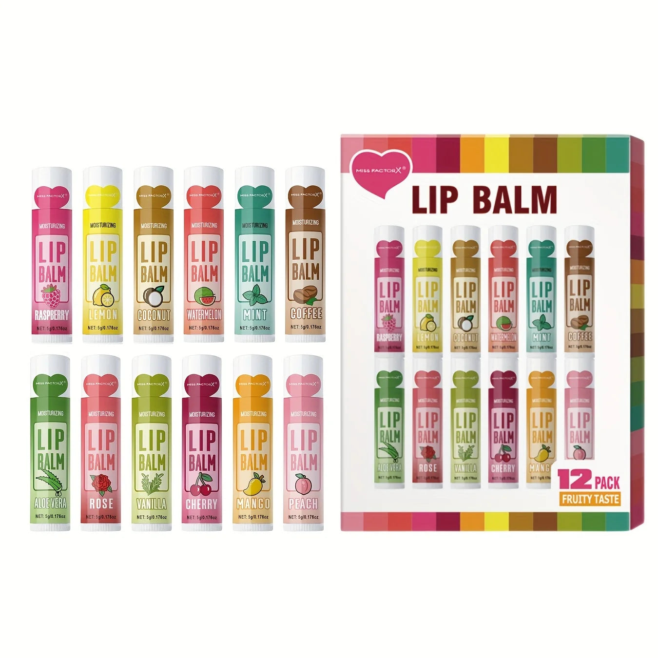 12 PCS/gift lip balm set