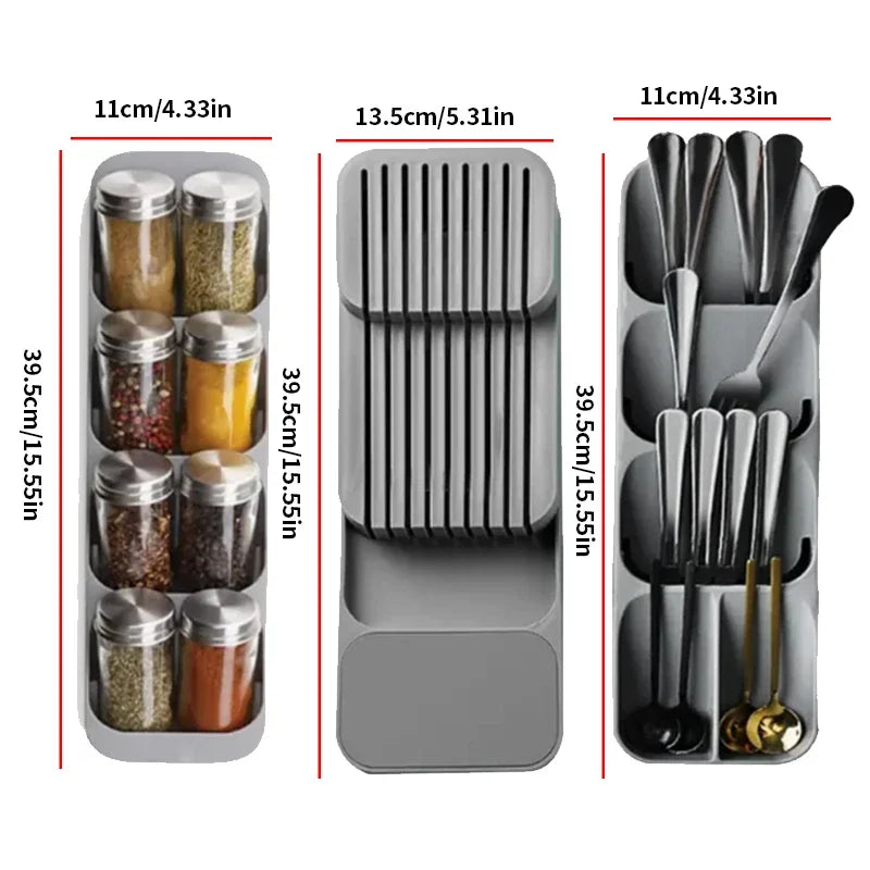 Kitchen Drawer Cutlery Storage Tray