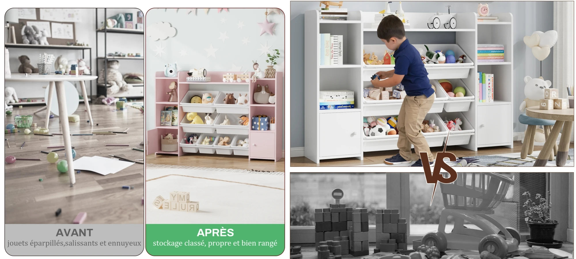 Getone Children's Bookcase & Toy Storage Unit